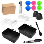 Glowkoo Air Fryer Silicone Baking Tray Heat Resistant Accessories Set