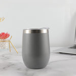 Glowkoo 12oz Stainless Steel Mug Portable Insulated Coffee & Beer Cup