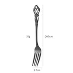Glowkoo Gold Plated Stainless Steel Cutlery Spoon Fork Knife Set