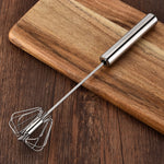 Glowkoo Stainless Steel Egg Whisk Hand Pressure Manual Mixer
