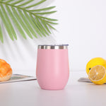 Glowkoo 12oz Stainless Steel Mug Portable Insulated Coffee & Beer Cup