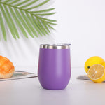 Glowkoo 12oz Stainless Steel Mug Portable Insulated Coffee & Beer Cup