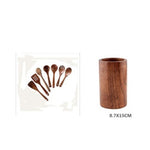 Glowkoo Acacia Wood Cooking Utensil Set – High Temperature Wooden Spatula & Spoon Tools