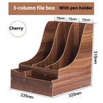 Glowkoo Office Desk Organizer Wooden Desktop Storage with Drawer and Pen Holder