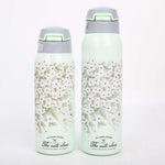 Glowkoo Stainless Steel Straw Sippy Cup Leak-Resistant Reusable Drinking Cup