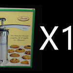 Glowkoo Stainless Steel Cookie Press Kit for Homemade Biscuits and Cake Decorating