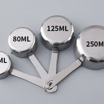 Glowkoo Measuring Cup Set Stainless Steel – Kitchen Handle Measuring Cups