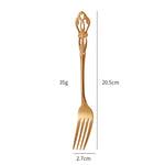 Glowkoo Gold Plated Stainless Steel Cutlery Spoon Fork Knife Set