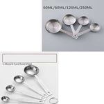 Glowkoo Measuring Cup Set Stainless Steel – Kitchen Handle Measuring Cups