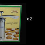 Glowkoo Stainless Steel Cookie Press Kit for Homemade Biscuits and Cake Decorating