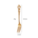 Glowkoo Gold Plated Stainless Steel Cutlery Spoon Fork Knife Set
