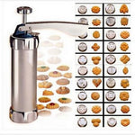 Glowkoo Stainless Steel Cookie Press Kit for Homemade Biscuits and Cake Decorating