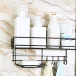 Glowkoo Bathroom Counter Organizer Tray – 2 Layer Punch-Free Iron Bathroom Storage Rack