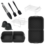 Glowkoo Air Fryer Silicone Baking Tray Heat Resistant Accessories Set