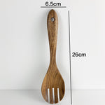 Glowkoo Thailand Teak Wooden Kitchen Utensil Set – Natural Wood Spoon, Ladle & Turner Tools
