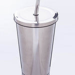 Glowkoo Coffee Tumbler with Straw – 500ML Stainless Steel Reusable Drinking Cup