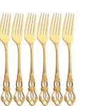Glowkoo Gold Plated Stainless Steel Cutlery Spoon Fork Knife Set