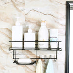 Glowkoo Bathroom Counter Organizer Tray – 2 Layer Punch-Free Iron Bathroom Storage Rack