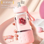 Glowkoo Glass Tea Cups with Infuser – 500ml Magnetic Tea Water Separation Cup