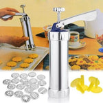 Glowkoo Stainless Steel Cookie Press Kit for Homemade Biscuits and Cake Decorating