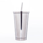 Glowkoo Coffee Tumbler with Straw – 500ML Stainless Steel Reusable Drinking Cup