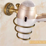 Glowkoo Bathroom Wall Cube Shelves Copper Carved Wall-Mounted Storage Rack European Style