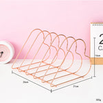 Glowkoo Metal Folder Multi-Layer File Shelf Storage Box – Desktop Metal File Organizer Rack