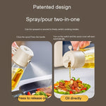 Glowkoo 470ML Olive Oil Sprayer Dispenser for Cooking – 2 in 1 Glass Oil Spray Bottle for BBQ & Air Fryer