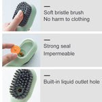 Glowkoo Deep Cleaning Shoe Brush with Liquid Dispenser – Soft Bristle Multipurpose Scrub Brush