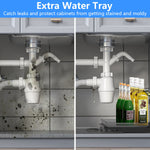 Glowkoo 2 Tier Pull Out Under Sink Organizer Cabinet with Sliding Drawer