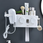 Glowkoo Toothbrush Holder for Bathroom Wall Mounted No Drill Organizer