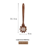 Glowkoo Thailand Teak Wooden Kitchen Utensil Set – Natural Wood Spoon, Ladle & Turner Tools