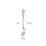 Glowkoo Gold Plated Stainless Steel Cutlery Spoon Fork Knife Set