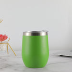 Glowkoo 12oz Stainless Steel Mug Portable Insulated Coffee & Beer Cup