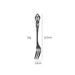 Glowkoo Gold Plated Stainless Steel Cutlery Spoon Fork Knife Set