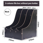 Glowkoo Office Desk Organizer Wooden Desktop Storage with Drawer and Pen Holder