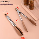 Glowkoo BBQ Tongs Stainless Steel Food Clamp for Grilling & Buffet Serving