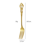 Glowkoo Gold Plated Stainless Steel Cutlery Spoon Fork Knife Set