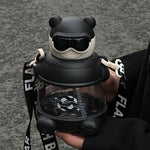 Glowkoo Sports Plastic Sippy Cup 900ml One-Touch Open Water Bottle