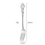 Glowkoo Gold Plated Stainless Steel Cutlery Spoon Fork Knife Set