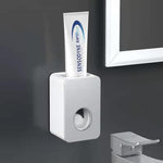 Glowkoo Wall Mount Toothpaste Dispenser Automatic Punch-Free Bathroom Organizer