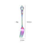 Glowkoo Gold Plated Stainless Steel Cutlery Spoon Fork Knife Set