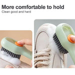 Glowkoo Deep Cleaning Shoe Brush with Liquid Dispenser – Soft Bristle Multipurpose Scrub Brush