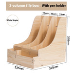 Glowkoo Office Desk Organizer Wooden Desktop Storage with Drawer and Pen Holder
