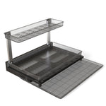 Glowkoo 2 Tier Pull Out Under Sink Organizer Cabinet with Sliding Drawer