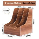 Glowkoo Office Desk Organizer Wooden Desktop Storage with Drawer and Pen Holder