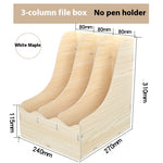 Glowkoo Office Desk Organizer Wooden Desktop Storage with Drawer and Pen Holder