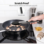 Glowkoo Kitchen Tongs Silicone Heat Resistant – Non Stick Cooking & Serving Tongs