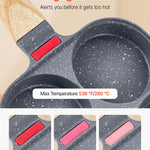 Glowkoo Non Stick Egg Pan 4 Cup Breakfast Frying Pan With Lid