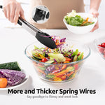 Glowkoo Kitchen Tongs Silicone Heat Resistant – Non Stick Cooking & Serving Tongs